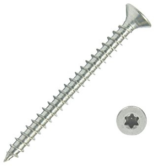 200 Spanplattenschrauben 3,0x35 Edelstahl A2 V2A VA Torx Vollgewinde Holz | Edelstahlschrauben Spanplattenschrauben mit Senkkopf, Holzschrauben, Holzbauschraube, Universalschrauben mit verstärktem Kopf