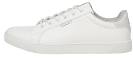 JACK & JONES Jfwtrent Pu Bright White 19 Noos, Men’s Low-Top Sneakers, (Bright White), 8 UK (42 EU)