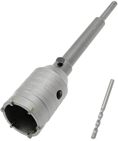 Hordion Scie-cloche à béton SDS Plus avec tige de 50 mm | Avec tige de connexion de 202 mm pour mur de briques en ciment