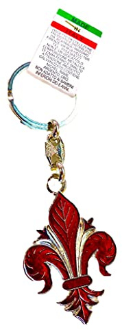 FIRENZE Portachiavi Giglio - Souvenir Italia - Portachiavi Italia - Rosso