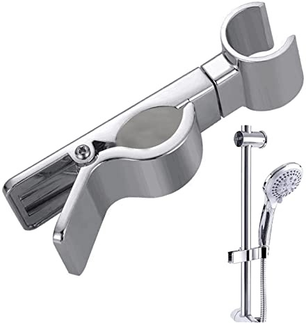 Houdao Supporto per soffione doccia a mano da 18-25 mm senza fori supporto girevole a 45° supporto regolabile per soffione doccia per soffione doccia o doccetta