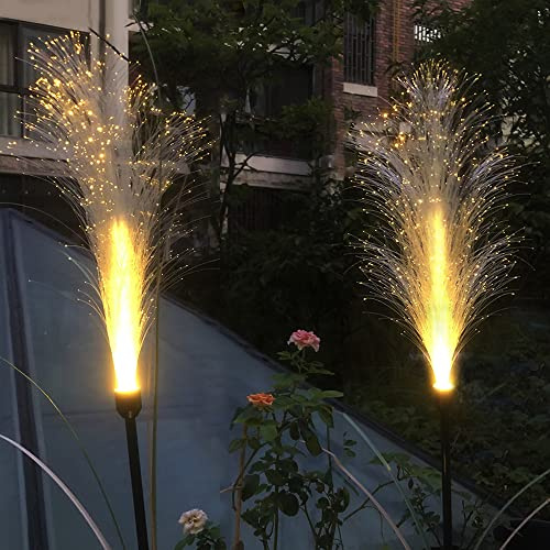 buywin Bulrush Solar Optical Lamps Reed Shaped LED Waterproof Outdoor Garden Landscape Lights, Solar Flower Lights for Courtyard Pathway Flowerbed Patio Lawn Décor(2Pcs)