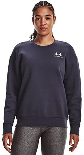 Under Armour Women's Ua Essential Fleece Crew Sweatshirt 558 Tempered Steel L