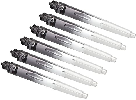 PATIKIL Nylon Dart Schäfte 6 Stück, 45mm 2BA Medium Gewinde Dart Shafts Dartzubehör für Stahlspitzen Darts Dartpfeile, Weiß Schwarz