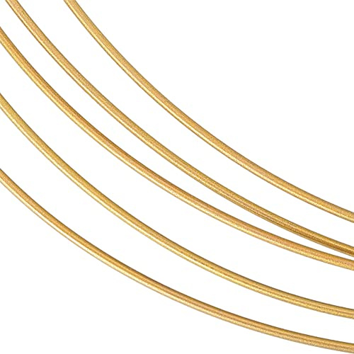 BENECREAT Alambre de titanio dorado de calibre 18/1 mm, 6,56 pies (2 m) redondo de acero de titanio para manualidades