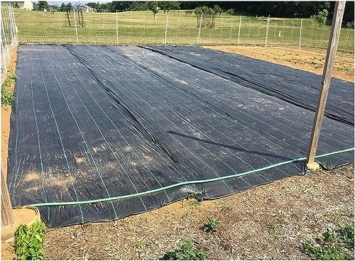 AviiSo Malla Antihierbas 40 cm/60 cm/100 cm/120 cm/150 cm, Tapete para control de malezas para el paisaje de árboles de huerta, Cubierta de suelo de tela para jardín, Negro Lona de cubierta de calidad