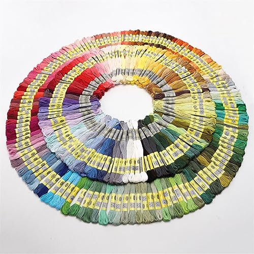 Kreuzstichgarne 250 Verschiedene Langfaser-Baumwoll-Sticktwist-Kreuzstichgarne, 8 m.