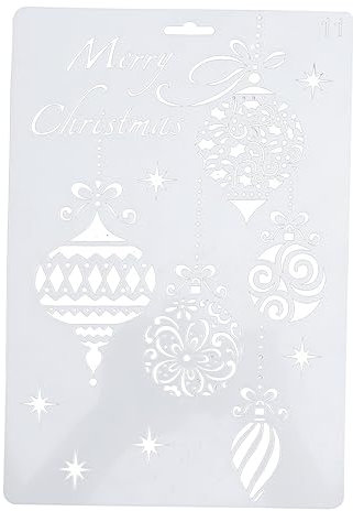 EXCEART 6stücke Teiliges Weihnachts-schablonen Umweltfreundlichem Wiederverwendbar Für Wandbemalung Holz Möbel Scrapbooking Diy Dekoration Inklusive Weihnachtsbaum Elch Schneeflocke Christ