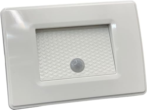 Dopastore Faretto Segnapasso LED ad Incasso 1.3W Compatibile con Cassetta 503 Luce da Parete con Sensore di Movimento PIR 220V Per Interni IP20 Corridoio Ingresso (Luce fredda 6500K, Bianco)