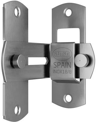 Amig - Aldabilla 40MM - Acero Inoxidable Pulido - Resistente a la Corrosión y Oxidación - Para Puertas Correderas - Embellecedor Cerradura Puerta Ezcurra, Mate, Acero Inoxidable