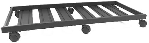 Pollice Verde Carrello sottovaso Rettangolare con Ruote cm. 100 Nero