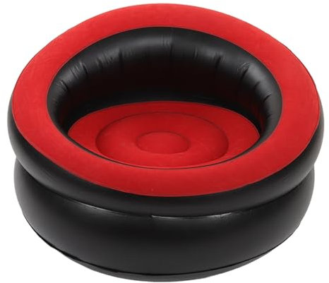ANKROYU Aufblasbarer Stuhl, PVC-aufblasbare Couch, kompakter aufblasbarer Sofastuhl, Leichter aufblasbarer Lounge-Sessel, einfaches aufblasbares Luftsofa für Wohnzimmer, (Rot)