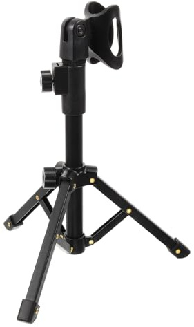 DRESSOOS Desktop Mikrofonständer Mit Höhenverstellbarem Faltbarem Design Und Rutschfestem Fuß Für Aufnahmen Und Vorträge Robuster Tischmikrofonhalter Mit Mikrofonclip