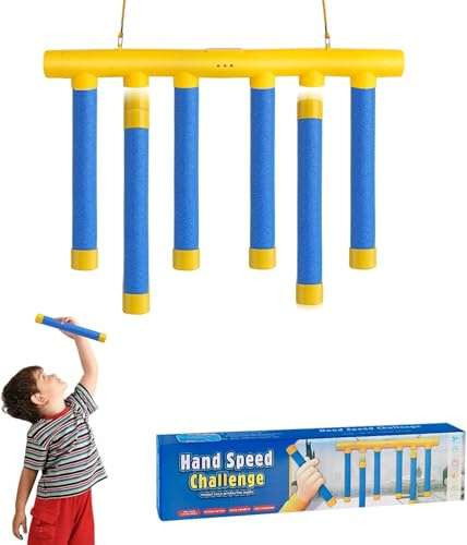 Catching Sticks Game - Hand Speed Challenge Toy Adult Kid, 3 Speeds Reaction Training Stick Sensory Toys, Kids Drop Pick up Sticks Game, Hand-Eye Coordination Gift for Party/School/Family TOY 0115