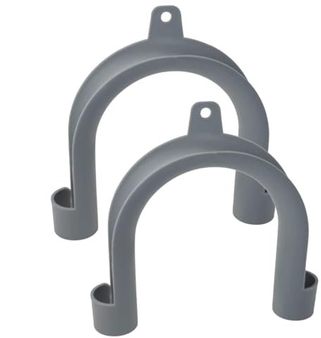 Haken für Waschmaschinen-Ablaufschlauchhalter, Einfacher, langlebiger U-Haken mit flexiblem, Graue WaschmaschinenU-förmiger WaschmaschinenschlauchhakenU-förmiger Waschmaschinenschlauchhaken