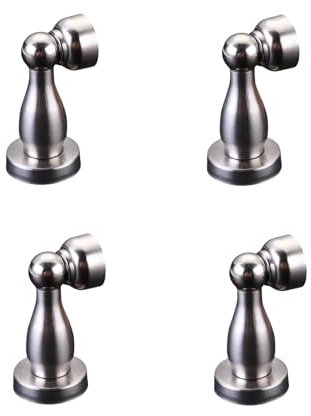 Anti-Tor-Aufprall, Edelstahl-Schlafzimmer-Anti-Tür-Kollisions-Türstopper, Bodensauger, Tür-Kollisions-Türstopper(Silver)