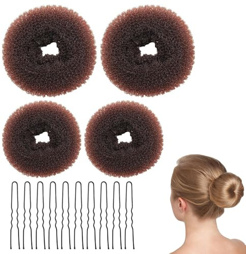 Duttkissen Hair Dutt Maker Haargummi Haarnetz Dutt Haarteil Bun Haar Duttkissen Groß Haare Haarkissen BröTchen-Haartwister Haarnetz Ballett Kinder Buns Dutt Kissen Donuts Frisuren ZubehöR Haardonut