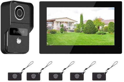 Knoruley de Intercomunicación con Videoportero de 7 Pulgadas, 1080P, Wifi, 2 Cables, para Portero Automático, Wifi, Monitor Táctil Tuya, Enchufe de la UE.