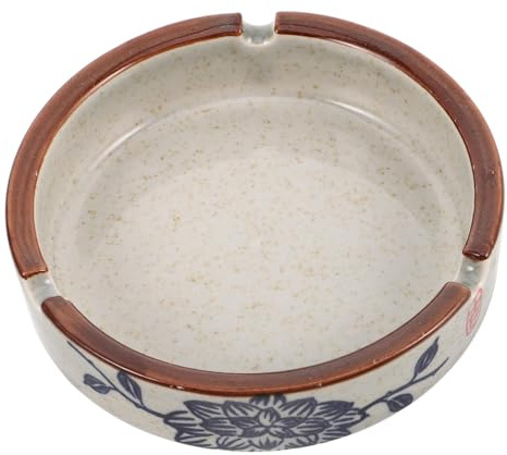 Ceramic Ashtray with Large Capacity Windproof Smoking Bowl for Indoor Outdoor Use Stylish Ash Holder for Home Office Decor for Family Gatherings and Communal Spaces