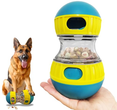 JWTEEE Intelligensleksak för hundar, justerbar långsam matning, leksaksboll för hundar, husdjur IQ träningsboll, pusselleksak, boll för sällskapsdjur snacks (grön XL)