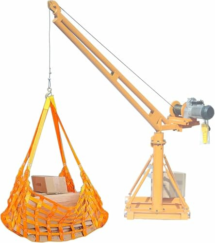 Small Lifting Basket for Hoist Cargo Net - Cargo Net for Lifting Boxes - Nylon Flat Rope for Moving - Cargo Lifting Nets with 1m Straps - Flat Nylon Sling Hoisting Net~/