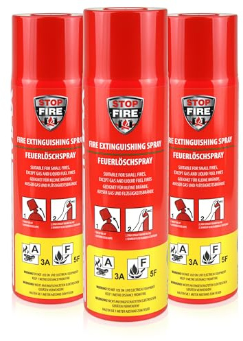 Höfer Chemie 3 x 500g Feuerlöschspray für Brände der Klasse A & F