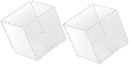 ORFOFE 2 Stück Transparenter Großer Hydroponik Pflanzenbehälter aus Kunststoff Ökologisches Mikrolandschaftsgefäß für Sukkulenten Einfacher Pflanzcontainer für Schreibtischdekoration und