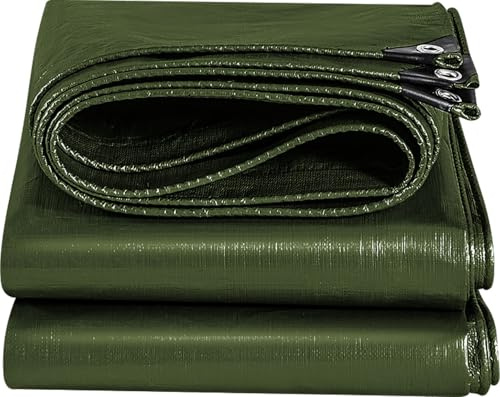 Tarpaulin Waterproof Heavy Duty Tarp Sheet Cover, Thicken 160 GSM PE Tarpaulin with Reinforced Grommets, MultiPurpose Outdoor Use for Garden Furniture Camping Ground Sheet Truck Cover
