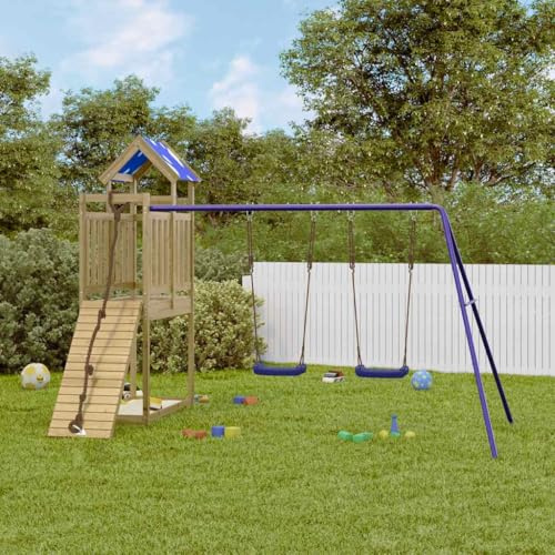 Genérico Parque Infantil de Exterior Madera de Pino impregnada,Juegos y Juguetes,Estructuras para Juegos al Aire Libre,Columpios y estructuras de juegos-3279228