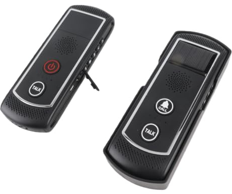 Eujgoov Interphone sans Fil avec Sonnette de Porte, Charge Solaire, Système de Communication à 16 Canaux, Distance de 2000 M, pour la sécurité de la Maison