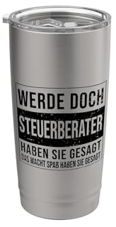 Buchhalter Geburtstag Arbeit witzige Steuerberater Doppelwandiger Edelstahl-Thermobecher