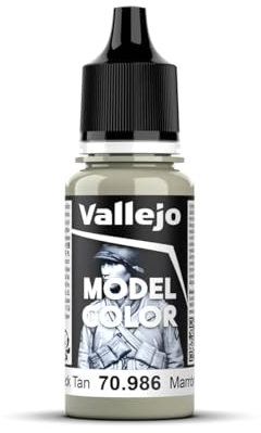 Vallejo Model Color Acrylfarbe Grau (Deck Tan) Matt, 18 ml. Autonivellierend und BSL-System für Modellbau und Figuren.