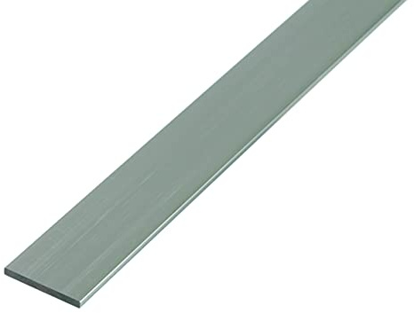Alberts 488178 Perfil lleno plano, Aluminio, natural, 1000 x 50 x 3 mm