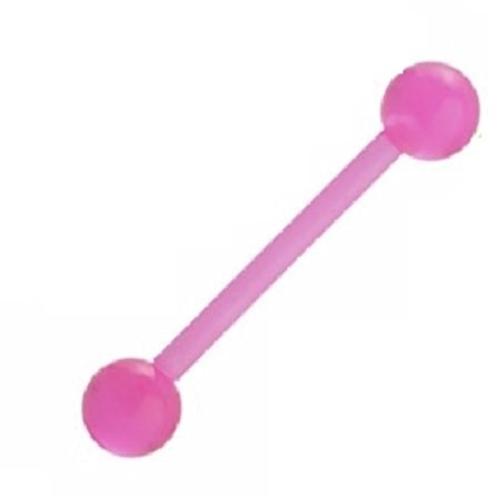 eeddoo Piercing Stab Brustwarzenpiercing Weiß Transparent Acryl 1,6 x 16mm