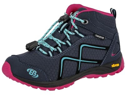 Brütting Guide High Unisex Kinder Trekking- & Wanderstiefel, Marine Pink Türkis, 35 EU