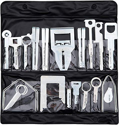Keple Car Radio Release Keys Set, Stereo Removal Trim Tool, DIN Release Tools (38 pcs), Audio CD Player Flip-Out Kit for Vehicle Head Unit Panel Installation and Disassembly