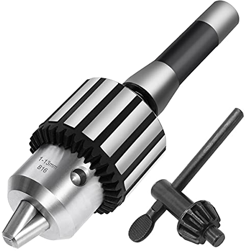 Earl Diamond Super Heavy Duty Drill Chuck 1/2 Capacity with R8 Shank Precision Integrated & K32 Key (R8-B16)