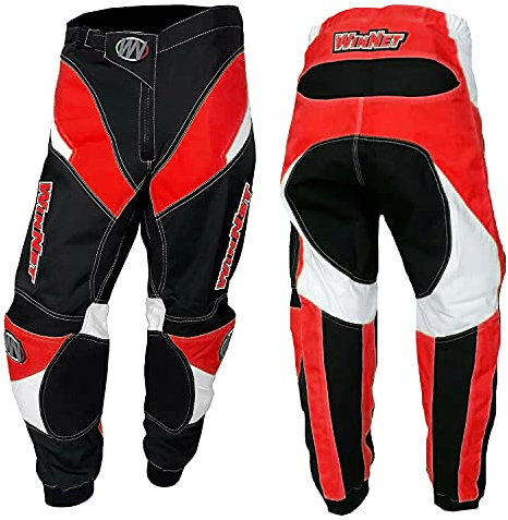 WinNet Pantaloni per Bambino Bimbo da Moto Cross Enduro Quad BMX