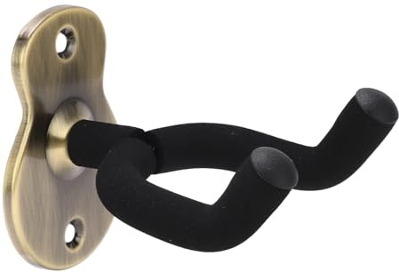 Guitar Wall Mount Hanger Metal Guitar Hanger Display Mount Hangers for Ukulele Violin Studio Room(Champagne gold)