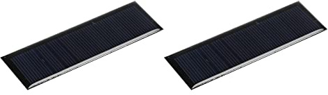 sourcing map 2 Stück Mini Solarpanel, 5.5V 0.385W 70mA Mikro Zellen Sonnenkollektor für DIY Stromprojekt, 90x30mm