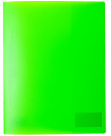 HERMA 19639 Schnellhefter A4 Transluzent Neon Grün, 3 Stück, Sichthefter aus Kunststoff mit Beschriftungsetikett, Einstecktasche & Metallheftzunge, stabiles Plastik Schnellhefter Set für Schule & Büro