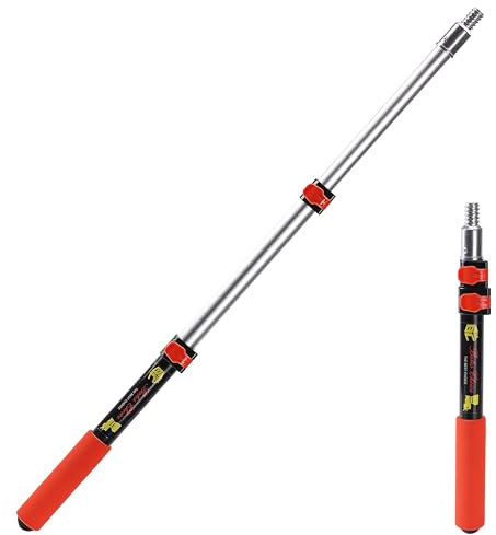 Bates Extension Pole, 16.8-36 Inch, Black and Orange, Telescopic Pole, Telescopic Pole, Paint Roller Extension Pole, Paint Extension Pole, Telescopic Poles