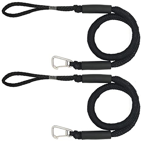 Fulenyi Cordon Elastique Amarre Cordon Bateau Cord'amarrage Mouillage CorÉlastique Amarre pour Bateau Accessoires - 2 Pièces