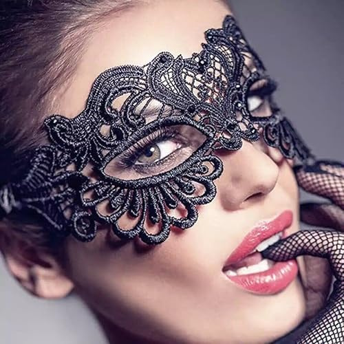Schwarze Spitzen-Maske Sexy Maskerade Auge Gesicht Augenmaske Frauen Party Halloween Favor Supplies