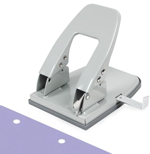 Hole Punches, 2 Hole Punch, Adjustable Two Hole Punch, Heavy Duty 2-Hole Punches, 30 Sheet Capacity HolePuncher, Metal Paper Puncher, Locking Handle