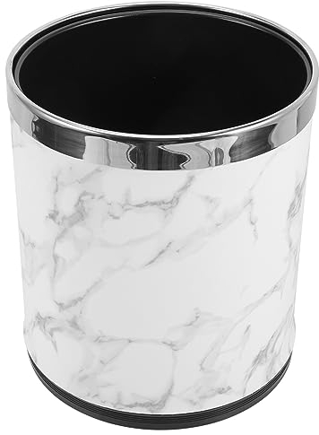 Zerodeko Weißer Kunststoff Mülleimer 10l ohne Deckel für Wohnzimmer, Stabil