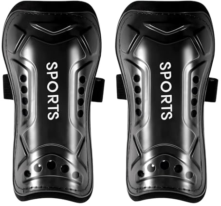 Football Shin Pads, Protective Soccer Shin Pads Kids Adults Shin Guards Beginner Elite Athlete Kids Shin Pad for Adults Children Teenagers Boys And GirlsBlack(Adult)