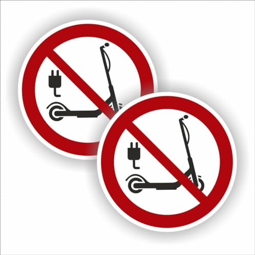 Pasos eléctricos lugares prohibidos conjunto 2 pegatinas
