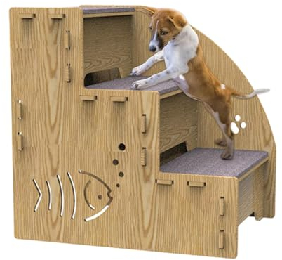 LearnLyrics Hundetreppe Hochbetten - Holzhaustiertreppe, rutschfeste Haustiertreppe | Bequeme Kleine Hundetreppe Hochbetten, Hölzerne Haustiertreppe Katzen Hunde, Hundetreppe Schlafzimmer Rampe