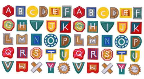 Tofficu 2stücke Buchstaben Stickerei Patches Selbstklebende Aufnäher Für Kleidung Jeans Taschen Dekorative Applikationen Zur Individuellen Gestaltung Von Textilien